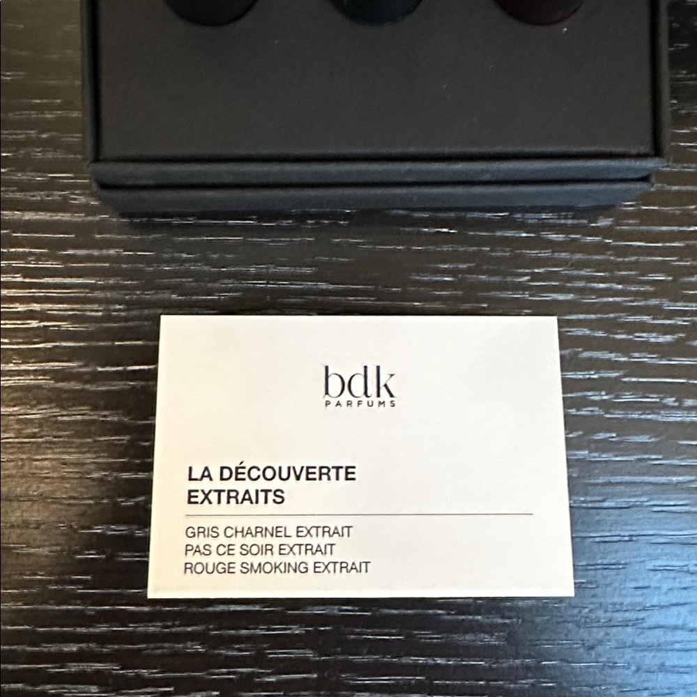 BDK Extrait Perfume Trio Gris Charnel, Pas Ce Doir Rouge Smoking - Picture 5 of 5